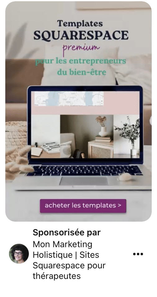 publicité pour vendre sur Pinterest