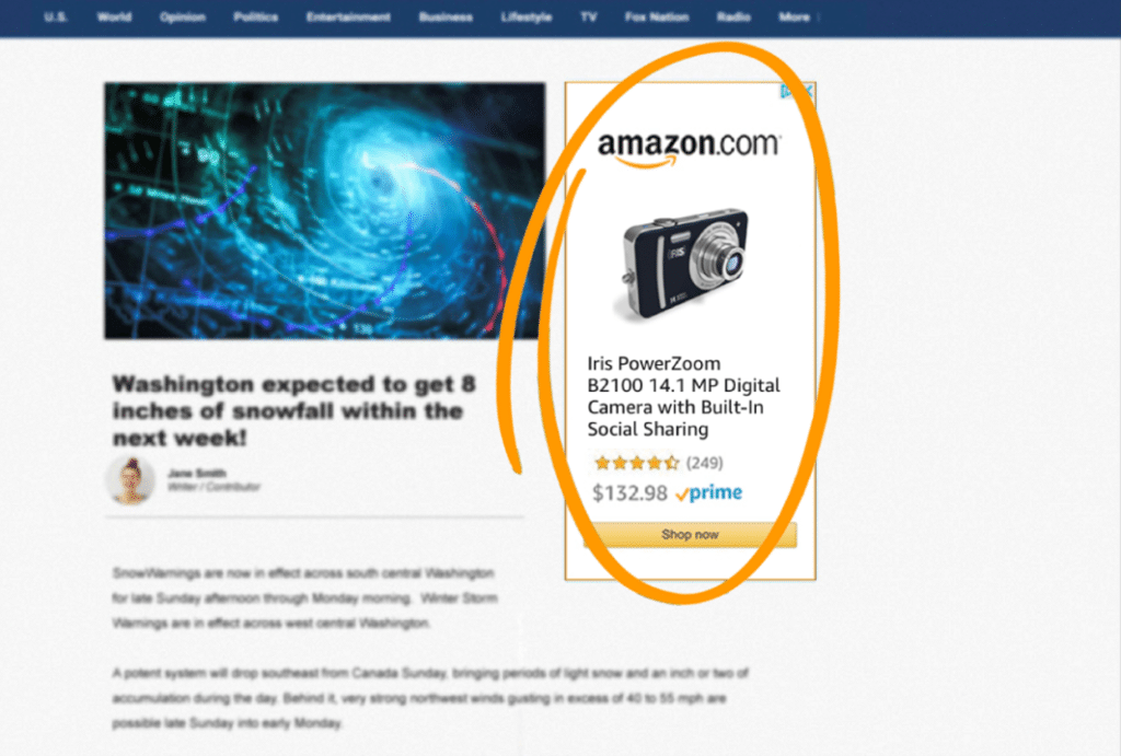 Exemple Amazon Ads