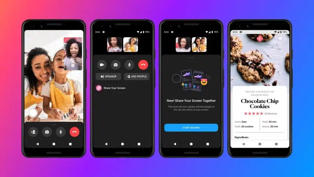 WhatsApp partage d'écran